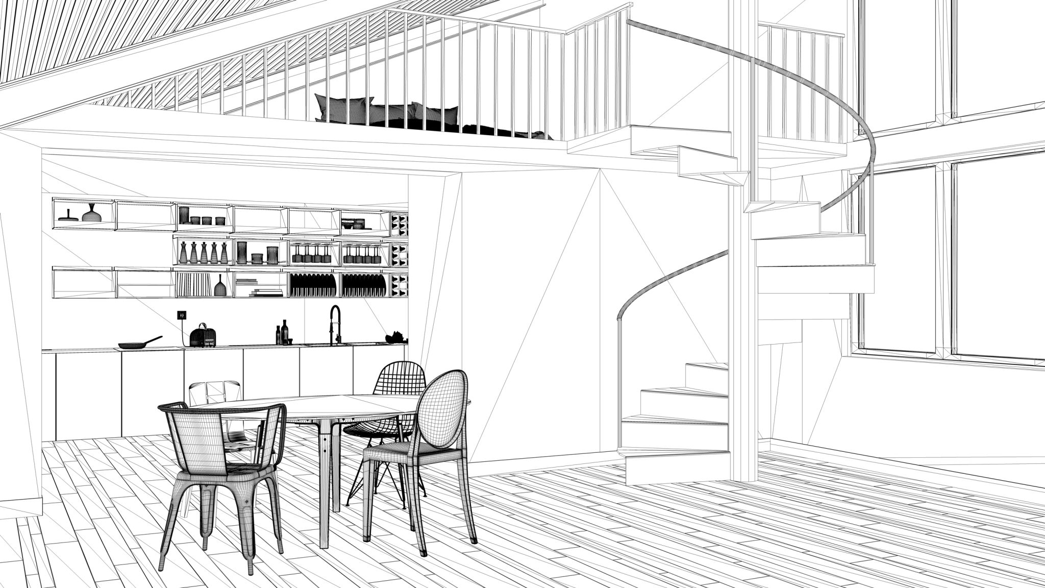 Dessin salle à manger