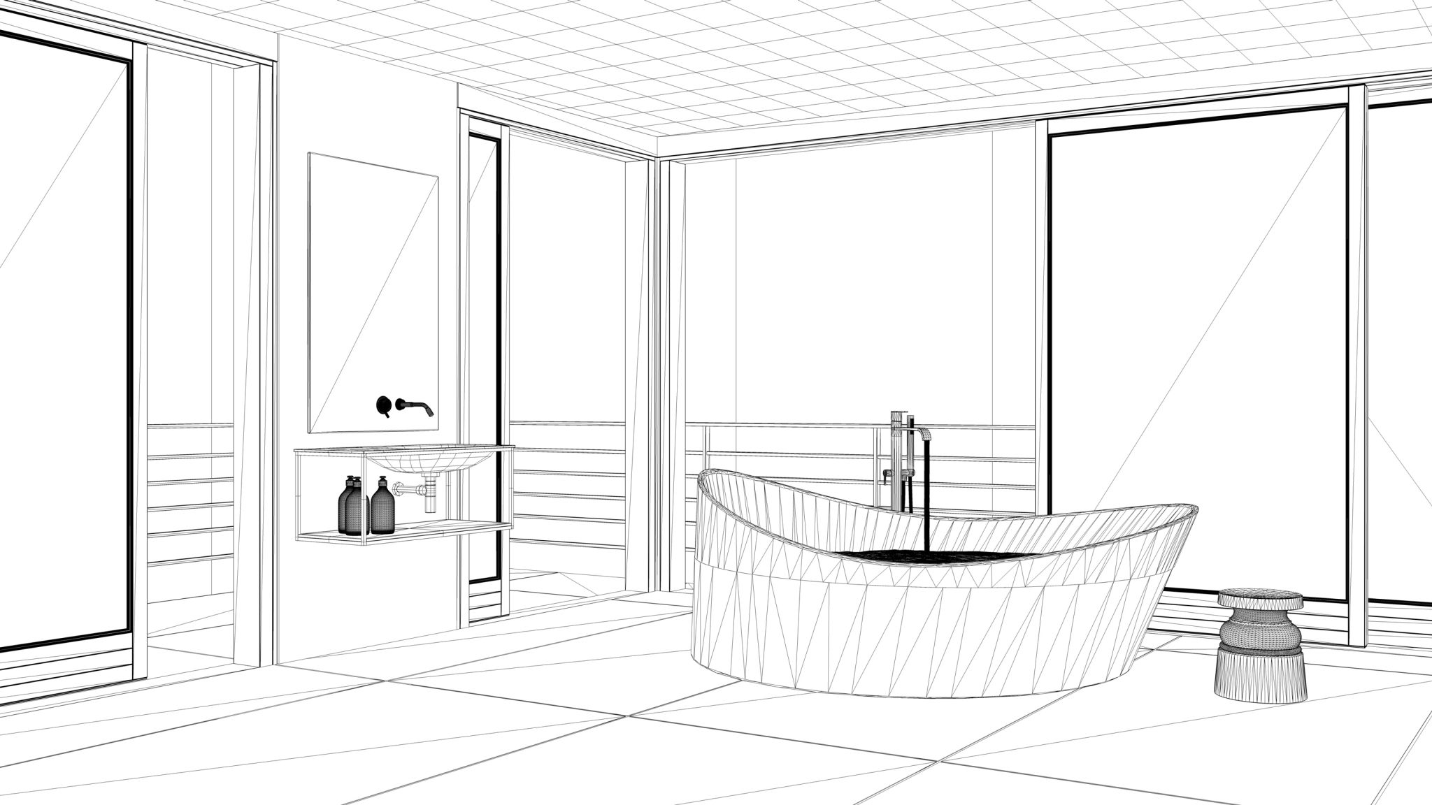 Dessin salle de bain